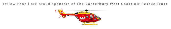 Yellow Pencil are proud sponsors of the Canterbury West Coast Air Rescue Trust Yellow Pencil are proud sponsors of the Canterbury West Coast Air Rescue Trust